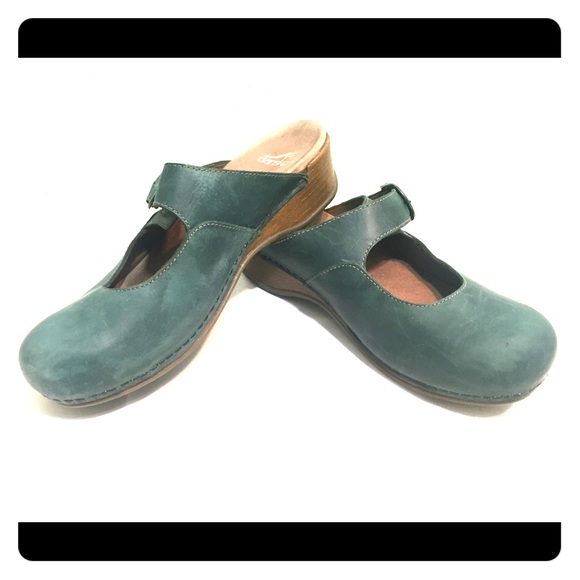 teal dansko clogs